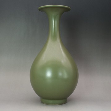 清雍正茶葉末釉玉壺春瓶 花瓶 董古玩陶瓷器仿古老貨收藏品擺件