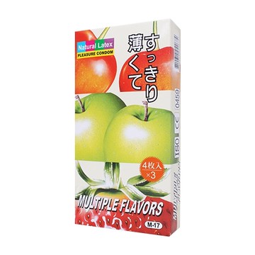 Pleasure 樂趣｜螺紋顆粒 3合1 櫻桃+蘋果+草莓果味各4入｜超商取貨 隱密包裝