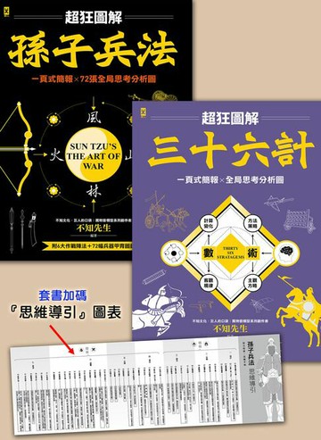 【電子書】孫子兵法+三十六計【超狂圖解(2冊套書)】：一頁式簡報╳全局思考分析圖(套書加碼『思維導引』圖表）
