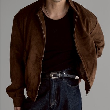 正韓簡約奢華麂皮绒短版夾克外套 4色 YUPPIE 預購商品 1202