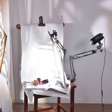 網紅蛋糕拍攝臺補光燈攝影反光板桌面補光板銀色白色拍照便攜卡紙