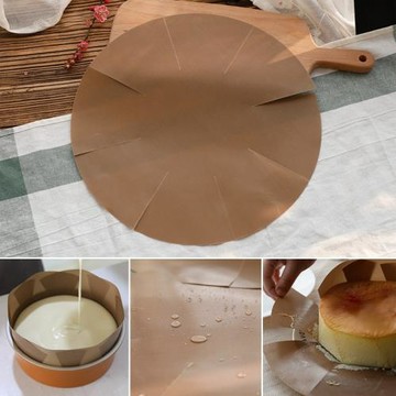 蛋糕模脫模墊烘焙油布6/8寸不沾油紙耐高溫戚風不粘烤箱家用圓形