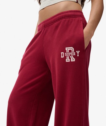 Superdry Women's Athletic Essentials Wide Leg Joggers Red Size: 10