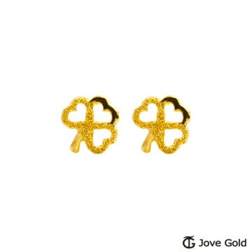 Jove Gold 漾金飾 心韻草黃金耳環