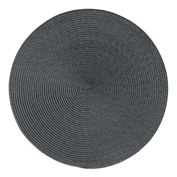 kela 圓形織紋餐墊  38 x 38cm  墨灰色  1個