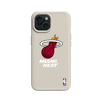 iPhone 15 SolidX 貝殼灰 - NBA - Logo-邁阿密熱火 Miami Heat - Light