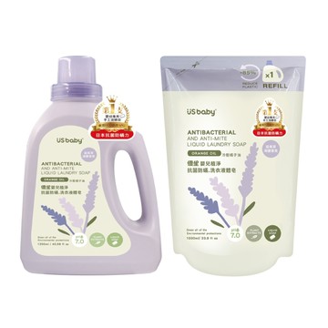 優生 植淨抗菌洗衣液體皂(1罐1200ML+1補充包1000ML)