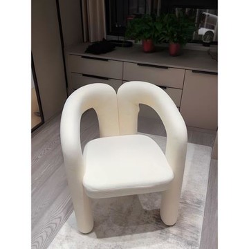 網紅化妝椅梳妝凳設計師現代簡約臥室家用輕奢靠背ins白色奶油風