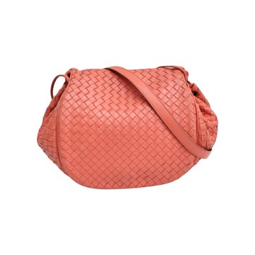 BOTTEGA VENETA BV 寶緹嘉 粉色 編織羊皮 肩背包 245342 【二手名牌BRAND OFF】