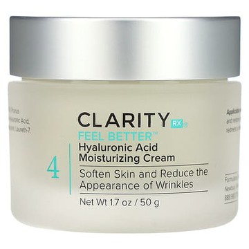 ClarityRx, Feel Better，透明質酸保溼霜，1.7 盎司（50 克）