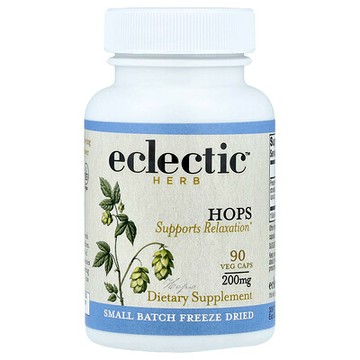 Eclectic Herb, 凍乾，啤酒花，200 毫克，90 粒素食膠囊