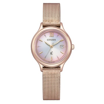 CITIZEN 星辰 XC Hebe田馥甄廣告款 櫻花粉漸層 光動能米蘭女錶 EW2635-54Z
