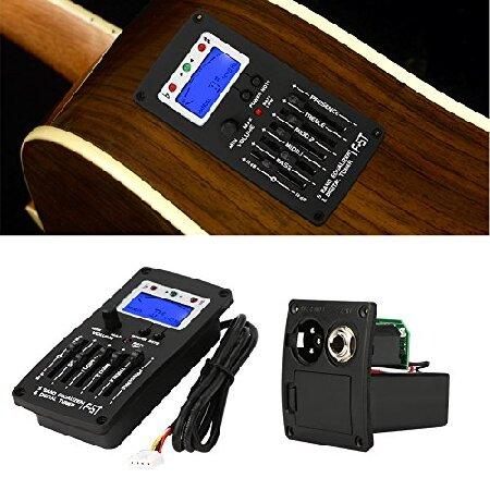 Tbest Guitar Preamp,Guitar Preamp Equalizer Digital Tuner,F 5T Pickup,Digital Tuner Pickup Acoustic Electric Preamplifier 5Band