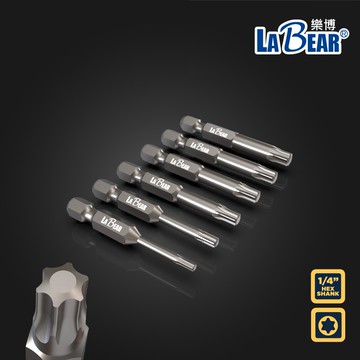 【LaBear】1/4" 星型起子頭 9.5mm溝 50mm 星型批頭 梅花批頭 台灣製