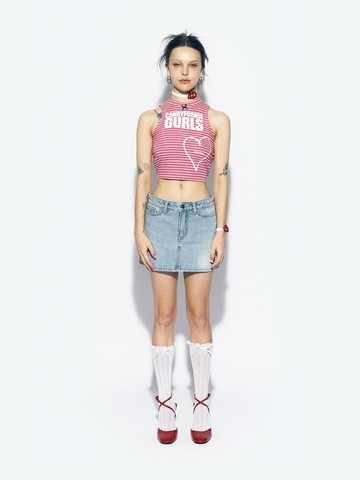 BACKSTRING SLEEVELESS T-SHIRT PINK