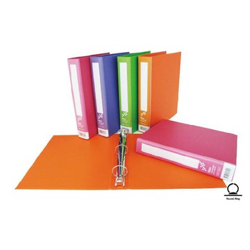 同春TON CHUNG 繽紛布紋系列 A4有耳圓型三孔夾50mm(F66315)綠色