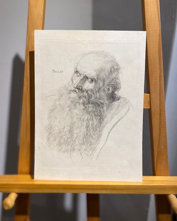 英國藝術家Edward John Poynter- St. John(1822)- Etching