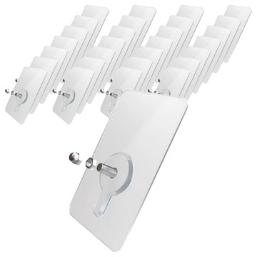 小麥購物 強力免釘螺絲貼 Y458 8mm 3g  30個  白色