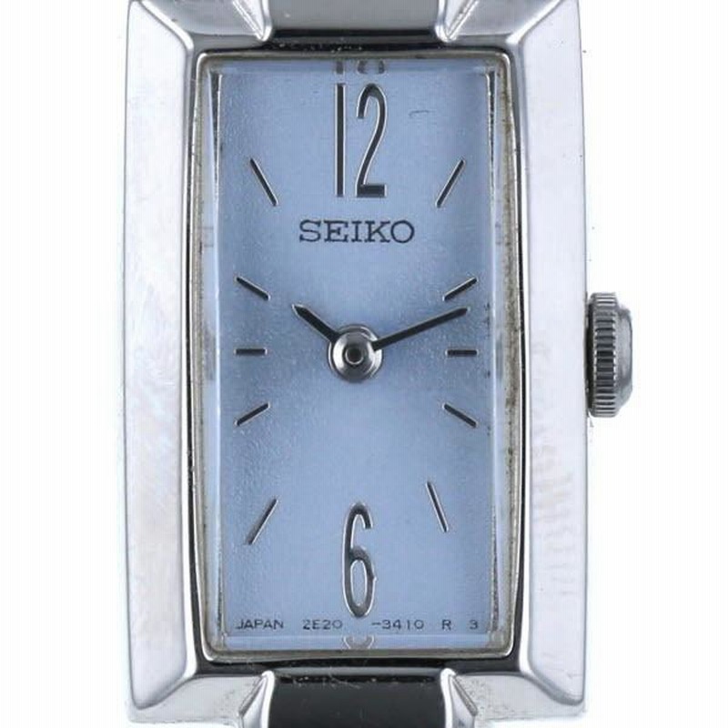 セイコー SEIKO ブルースクエア 2E20-7310 クオーツ ブルー 文字盤 2針