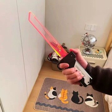 臺灣出貨+免運對插雙刀流發光雙刃伸縮光劍玩具新款男孩玩具刀劍死侍武士二合一