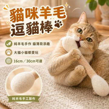 【台灣現貨】韓國巨大羊毛棉棒 逗貓棒 貓薄荷棉花棒 貓咪棉花棒 貓玩具 貓咪玩具 貓咪磨牙玩具 羊毛氈棉花棒 貓咪踢踢包