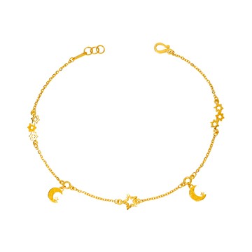 Jove gold JoveGold 浪漫月夜黃金腳鍊