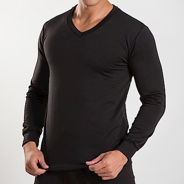 男款束口刷毛暖暖衣-2入V領 四色任選