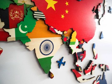 標記3D木製世界地圖