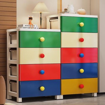 加厚抽屜式收納柜桌下零食雜物整理柜衛生間防水夾縫柜臥室床頭柜