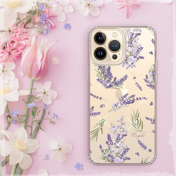 iPhone 13全系列 水晶彩鑽防震雙料手機殼-小清新-薰衣草