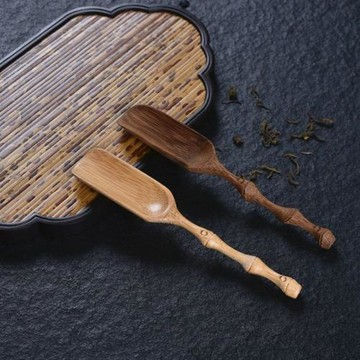 竹子雕刻茶勺茶匙茶則 竹制茶鏟 茶葉勺子 茶勺 分茶勺 茶具配件