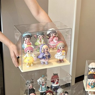 又梨手辦展示櫃透明擺件大娃娃公仔收納盒子防塵亞克力盲盒展示架 ZXJF
