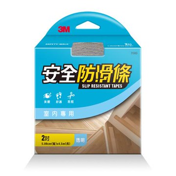 3M樓地板安全防滑條/室內專用/透明舒適/7680
