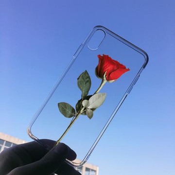適用iPhoneXR手機殼xs文藝小清新玫瑰花抖音軟殼6s/7蘋果11pro 12