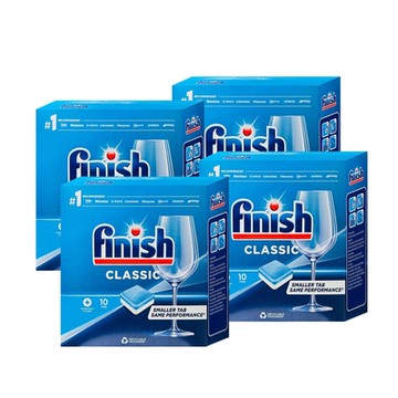 FINISH 雙效洗碗錠10入x4盒(洗碗機專用)