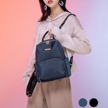 【達賀尊爵】新款潮流韓版純色簡約時尚牛津布女士雙肩包(兩色可選)