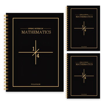 YOUNGART Newtro 數學練習本 4分割 金黑色  3個