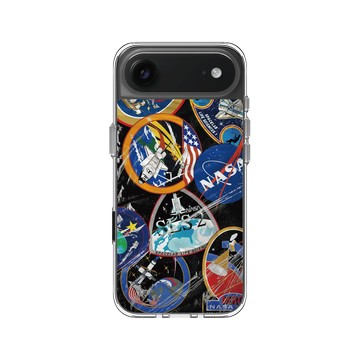 iPhone Air Clear Case（相機按鈕） 透明 - NASA - Astronaut Suit - Insignia Patches