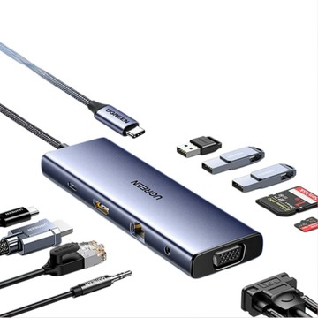 轉接頭全品項 Type-C9 合 1 升級擴充塢 4K60Hz 高清投屏 USB3.0 蘋果全系列筆電平板轉接頭