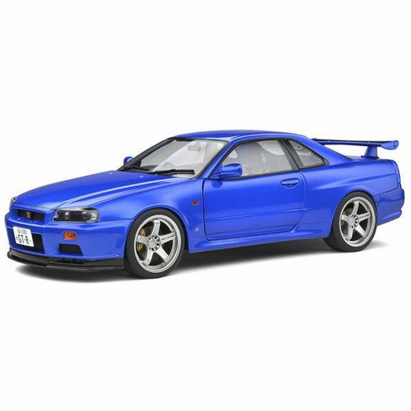 SOLIDO 1/18 日産 スカイライン R34 GT-R ニスモホイールVer. ブルー