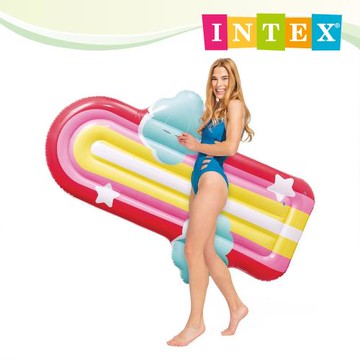 INTEX 彩虹雲戲水浮排175x117x20cm 適用9歲+ (58729)