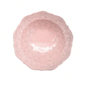 義VBC casa 蕾絲系列 19 cm麥片碗 典雅粉