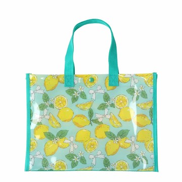 日本 ZOOLAND - 防水PVC手提袋/游泳包-鮮嫩檸檬-淺綠 (25x34cm)