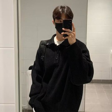 美式cityboy針織polo衫男高級感寬松套頭毛衣翻領外套襯衣羊毛衫