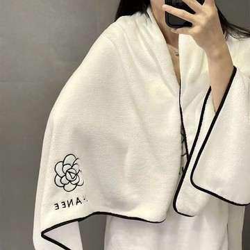 臺灣/✨新款山茶花浴巾女家用洗澡浴裙三件套可穿可裹大毛巾吸水乾發帽