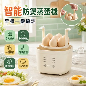 【新北出貨+1年保固】智能蒸蛋器 煮蛋器 自動蒸蛋器 金沙蛋/溏心蛋/茶葉蛋/溫泉蛋/ 智能煮蛋機