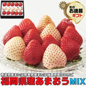 お歳暮 冬ギフト 紅白いちご 200g 化粧箱 予約…