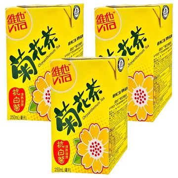 維他菊花茶飲品，經典口味，清熱滋潤，250ml  3入