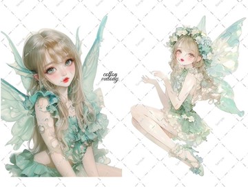 original sticker no.5655 人物貼紙 原創貼紙 人物插畫貼紙 女孩貼紙 原創人物插畫貼紙