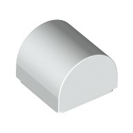 弧形磚 1x1 白色 49307